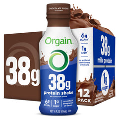 High Protein Shake, Chocolate Fudge, 38g Protein, 14 fl oz Bottles, 24 Pack