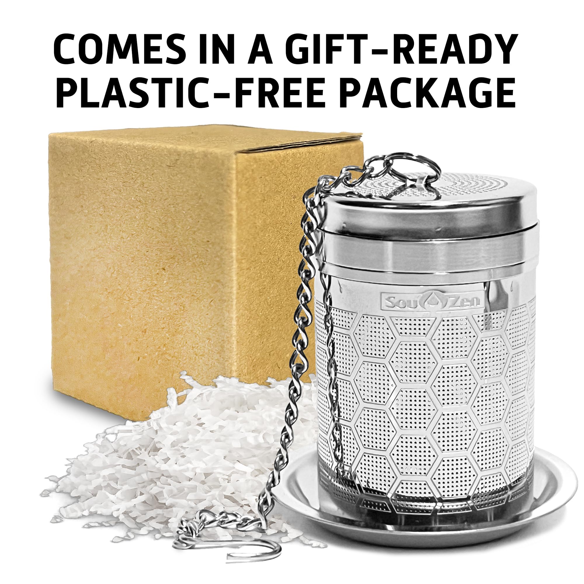 Loose Leaf Tea Gift Set with Infuser, Jasmine Green & Pine Needle Tea, 8oz