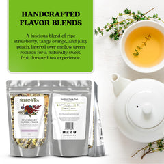 Strawberry Orange Peach Rooibos Herbal Tea, Caffeine-Free, Loose Leaf