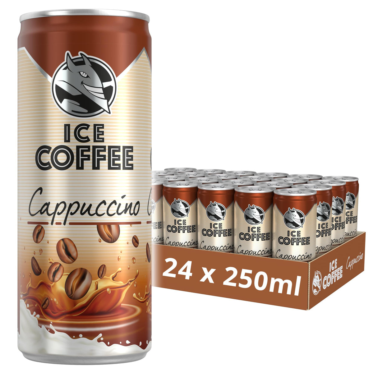 Ready-to-Drink Iced Coffee Cappuccino, 24 × 250ml Cans