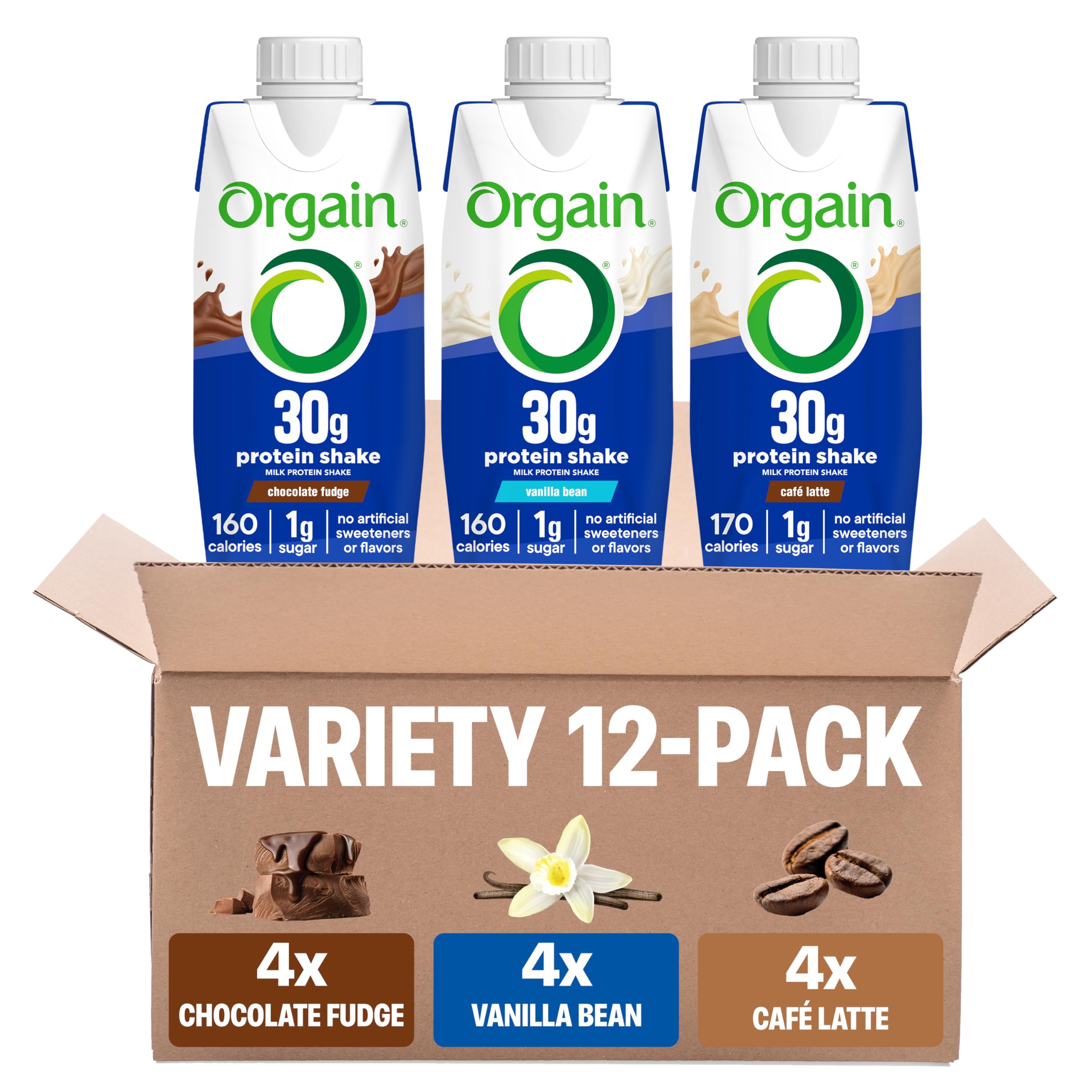 High Protein Shake, Chocolate Fudge, 38g Protein, 14 fl oz Bottles, 24 Pack