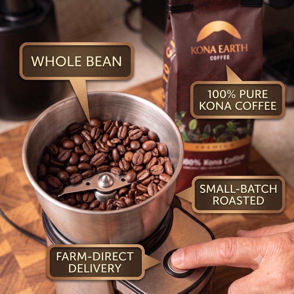 100% Kona Whole Bean Coffee, Medium Dark Roast, 5lb (80oz)
