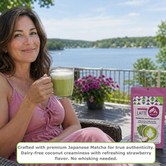 Strawberry Matcha Latte Powder Mix with Premium Japanese Matcha