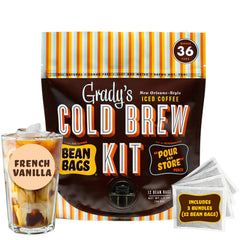 New Orleans Style Cold Brew Coffee Kit, Arabica Coffee & Chicory Brew Bags, 12 Count