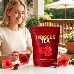 Hibiscus Herbal Tea, Natural Floral Blend, 30 Tea Bags