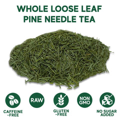 Loose Leaf Tea Gift Set with Infuser, Jasmine Green & Pine Needle Tea, 8oz