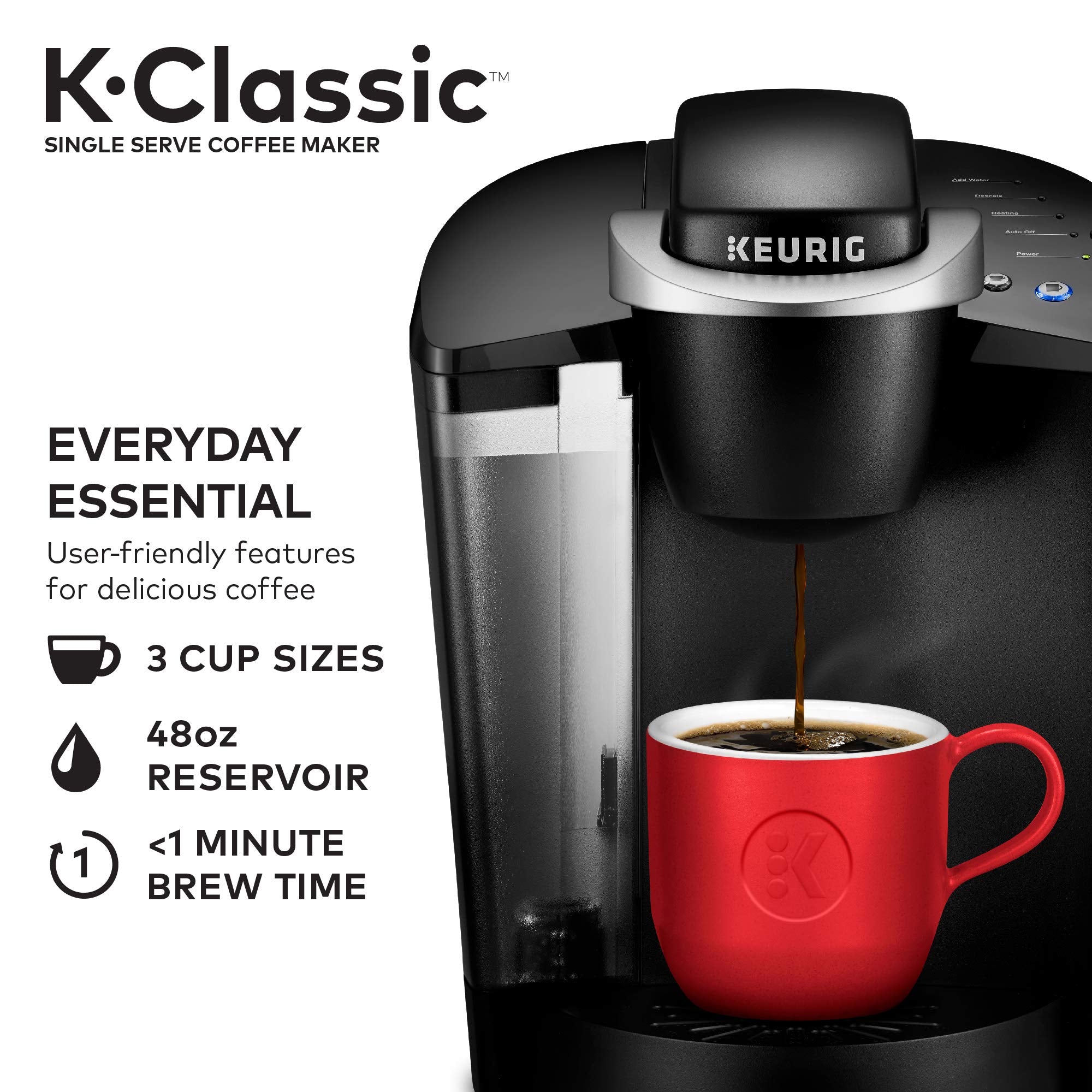 Classic Single-Serve Coffee Maker with Coffee Variety Pods, 40 Count